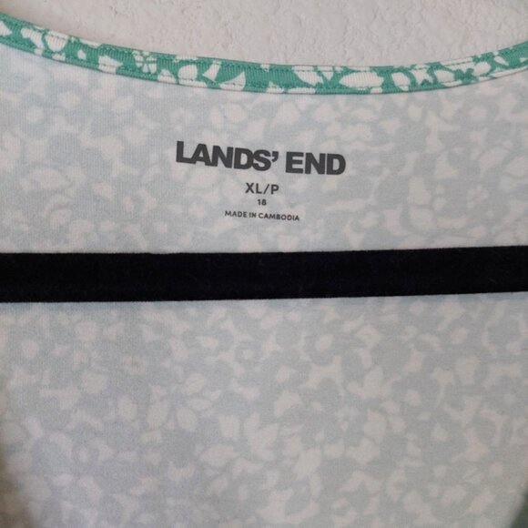 Land's End Cotton Modal Floral Vneck Wrap Midi Dress Size XLP - Picture 5 of 11